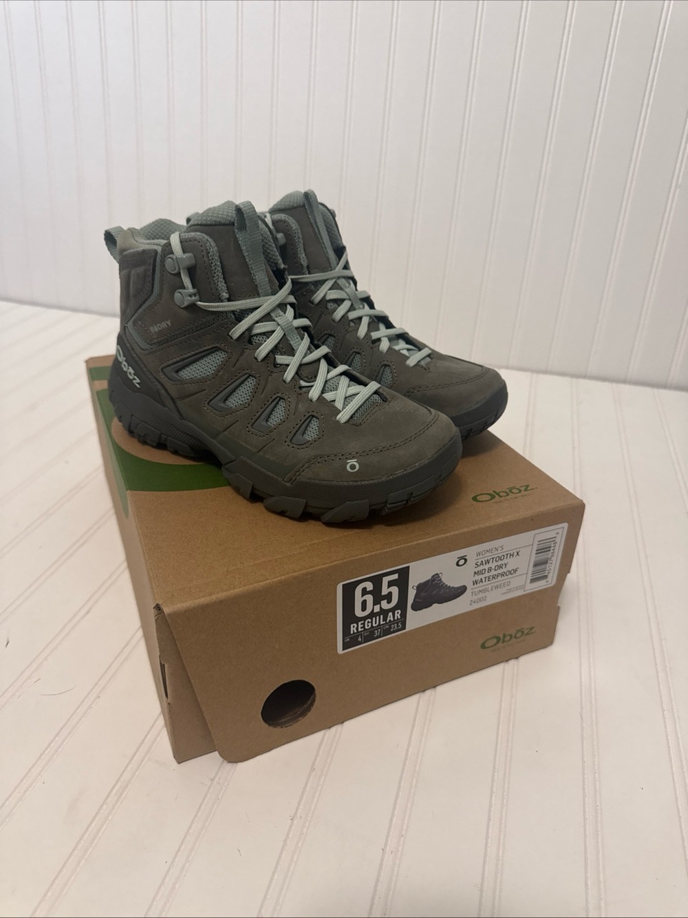 Oboz Women's Sawtooth X Mid B-Dry Tumbleweed Waterproof Hiking Boots 24002 6.5